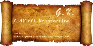 Győrfi Konstantina névjegykártya